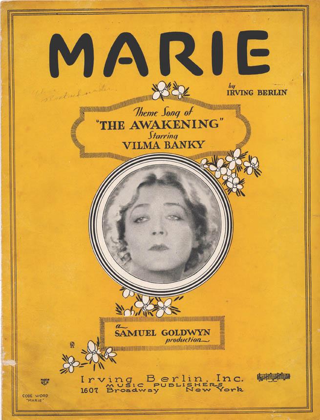 MARIE from “The Awakening” – Irving Berlin, 1928 Sheet Music