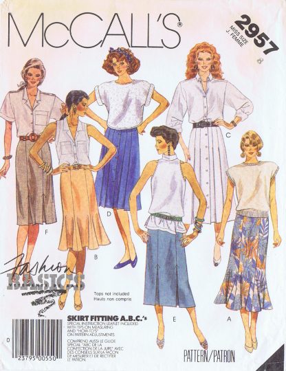 PLEATED & FLARED SKIRTS - McCall's 2957, Misses' 8 & 14