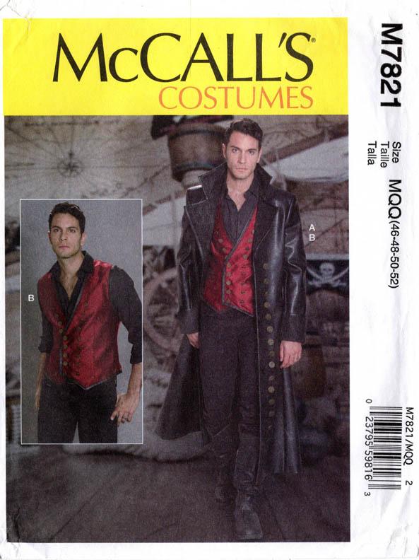 COSTUME COAT & VEST – McCall’s 7821, Men’s 46-52