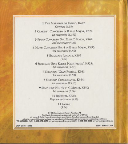 MOZART MUSICAL MASTERPIECES - Classic Composers #3, CD Book