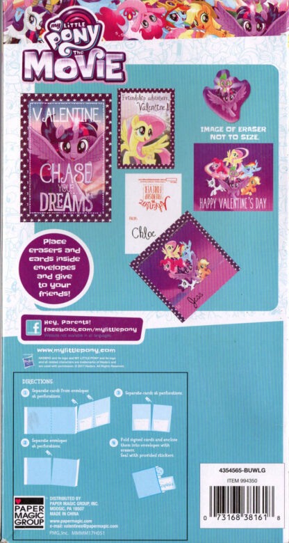 My Little Pony The Movie Valentines (back)