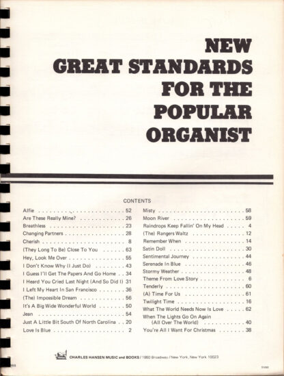 New Great Standards (contents)