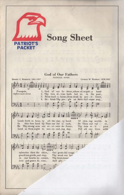 Patriot's Packet Song Sheet