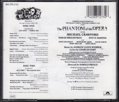 The Phantom Of The Opera (back)