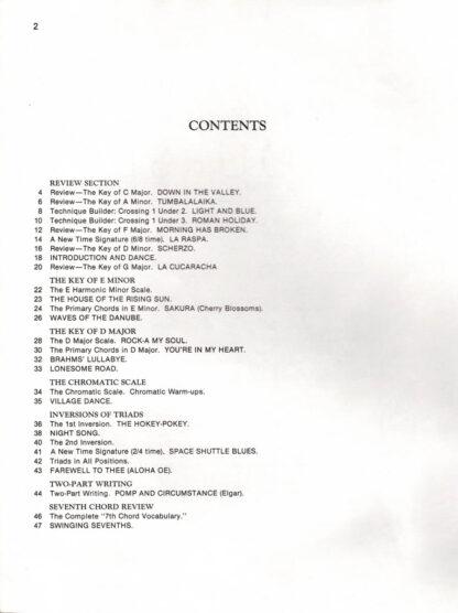Adult Piano Course, Level Two (contents page 1)