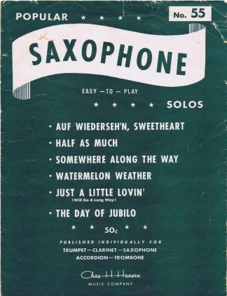 Popular Saxophone Solos No. 55