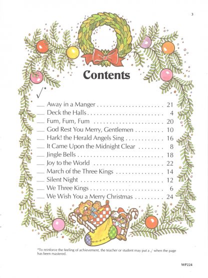 Popular Christmas Songs (contents)