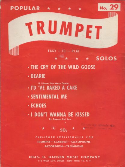 Popular Trumpet Solos No. 29