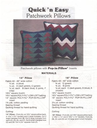 Quick 'n Easy Patchwork Pillows