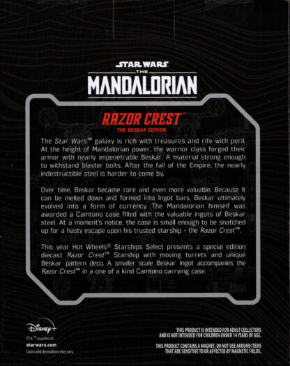 Mandalorian Razor Crest (box back)