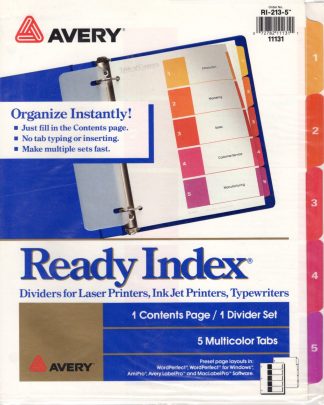 Ready Index Dividers