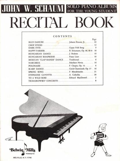 The Recital Book (contents)