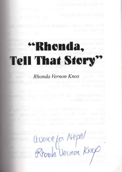 Rhonda, Tell That Story - title page
