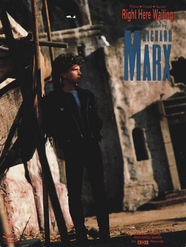 RIGHT HERE WAITING – Richard Marx, 1989 Sheet Music