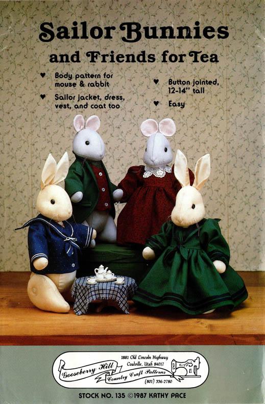 SAILOR BUNNIES & FRIENDS FOR TEA – Bodies & Clothes, Gooseberry Hill No. 135