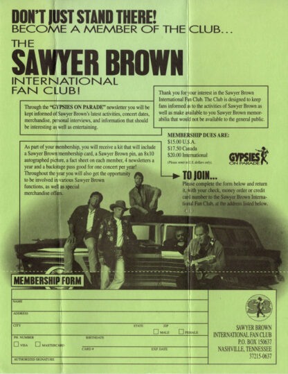 Sawyer Brown Fan Club