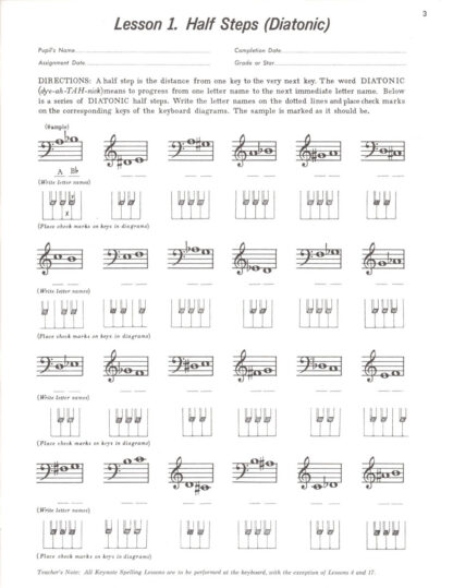 Scale Speller for Piano or Organ (page)