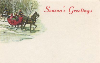 Season's Greetings - sleigh