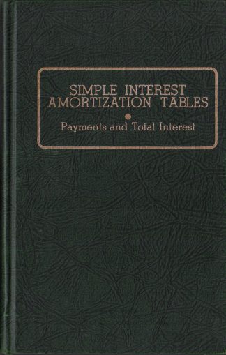 Simple Interest Amortization Tables