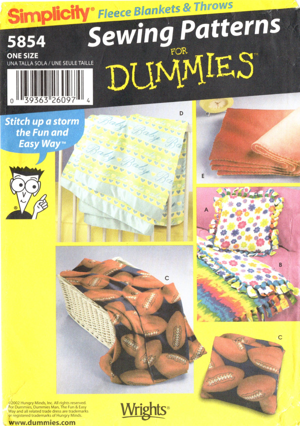 FLEECE BLANKETS & THROWS - Simplicity 5854 Sewing for Dummies