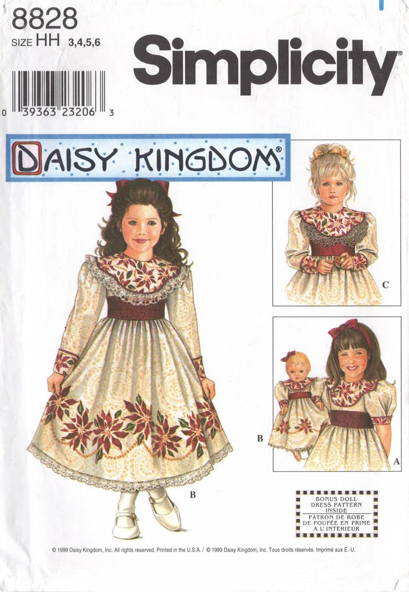 DAISY KINGDOM CHRISTMAS DRESSES - Simplicity 8828, Girls