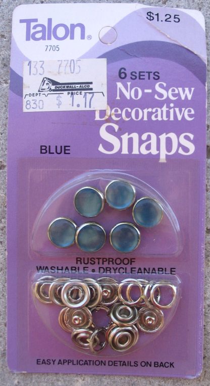 No-Sew Decorative Snaps - Blue