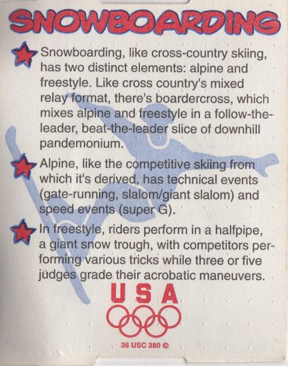 Snowboarding Coin (back)