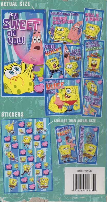 SpongeBob SquarePants Valentines (back)