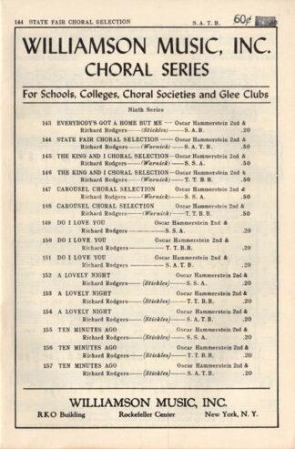 State Fair Choral Selection