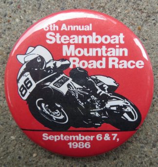 Steamboat Mountain Race - 1986 Button