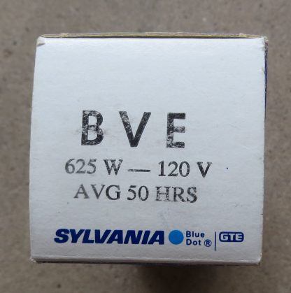Sylvania Tungsten Halogen Projector Lamp BVE - box end