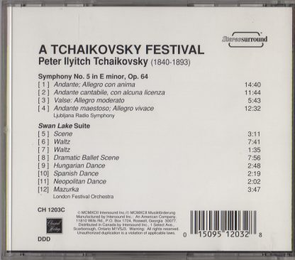 A Tchaikovsky Festival, Disc C - back
