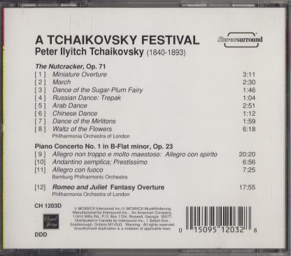 A Tchaikovsky Festival, Disc D - back