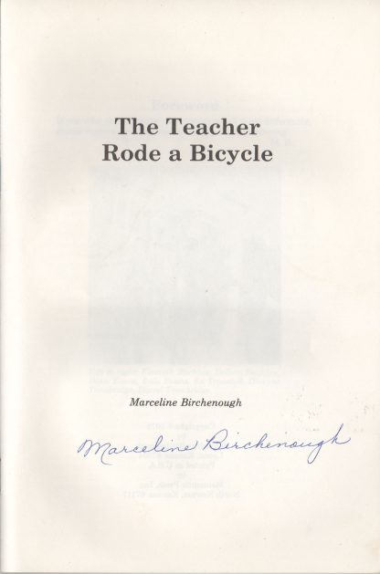 The Teacher Rode A Bicycle - signature