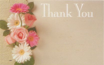 Thank You floral enclosure card