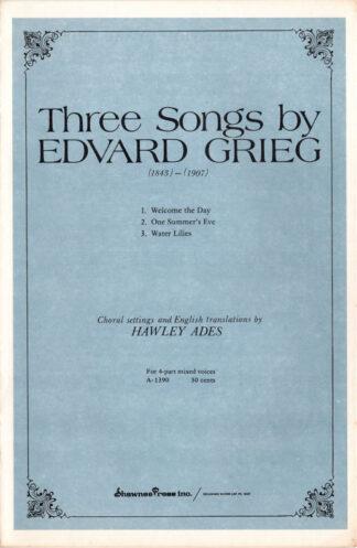 Three Songs By Edvard Grieg