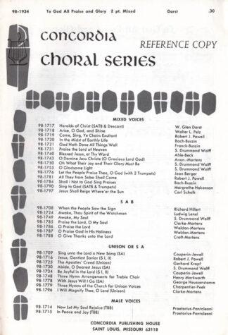 To God All Praise and Glory