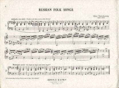 Tschaikowsky: Russian Folk Songs for Piano 4 Hands (page)