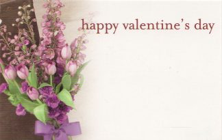 Happy Valentine's Day - purple flowers