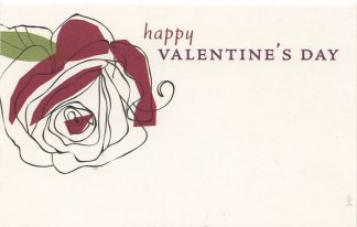 Happy Valentine's Day - illustrated rose
