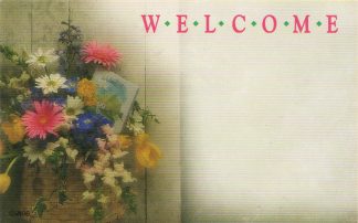 Welcome floral enclosure card