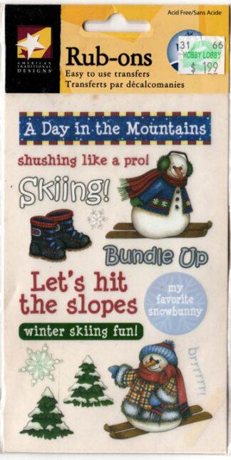 Winter Fun rub-ons