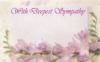 With Deepest Sympathy - freesia