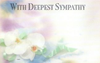 With Deepest Sympathy - white orchid