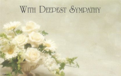 With Deepest Sympathy - white flowers
