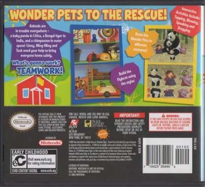 Wonder Pets!: Save the Animals!  - back