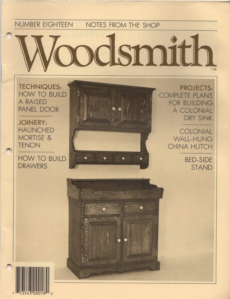 WOODSMITH, No. 18 Colonial Dry Sink, Wall China Hutch, Bed Stand